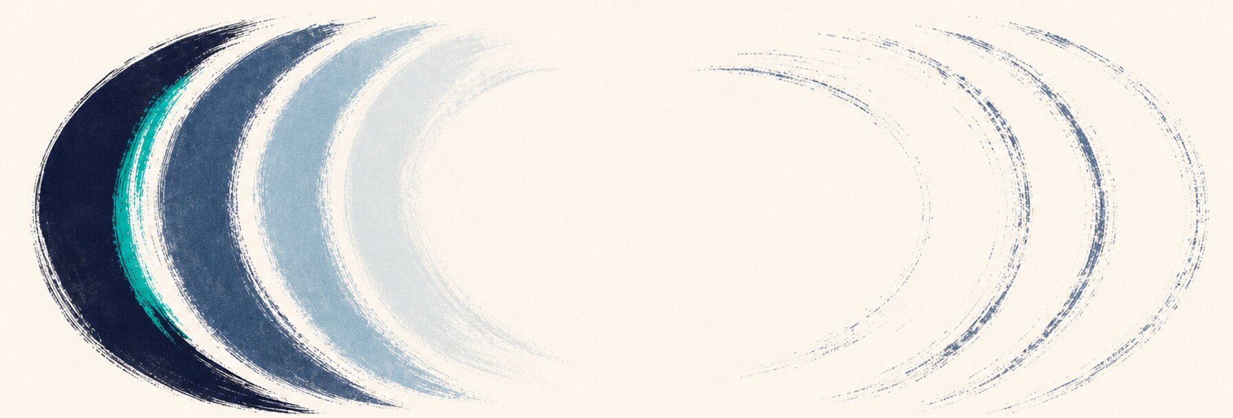 Two identical brush forms side by side, the left solid and saturated, the right only a faint hollow outline.
